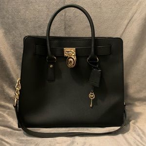Michael Kors Large Black Hamilton Tote Bag